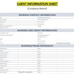 simple client information sheet
