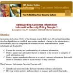 safeguarding customer information security policy template