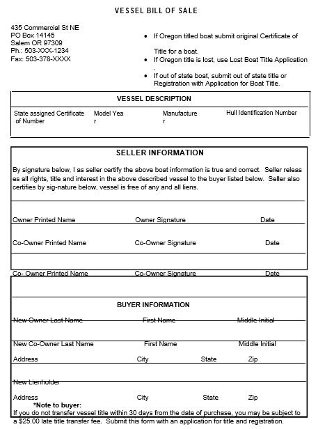 free boat bill of sale form 3