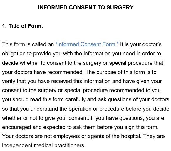 5 Free Printable Waxing Consent Form (Word / PDF)