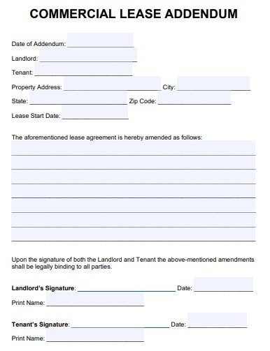 Simple Commercial Lease Agreement Templates (Word)