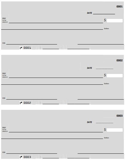blank check template