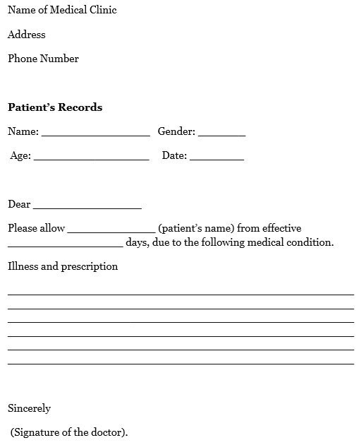 bonus doctor notes template