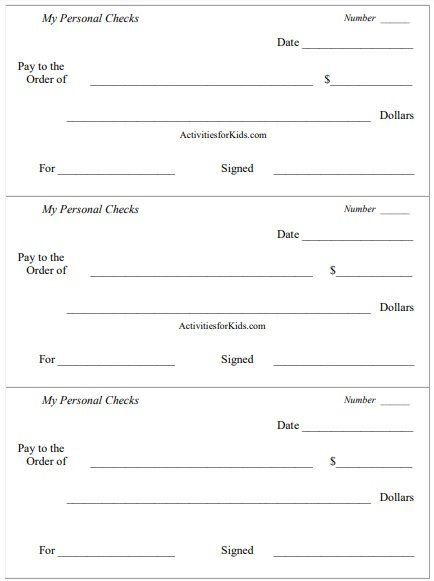printable personal play checks template