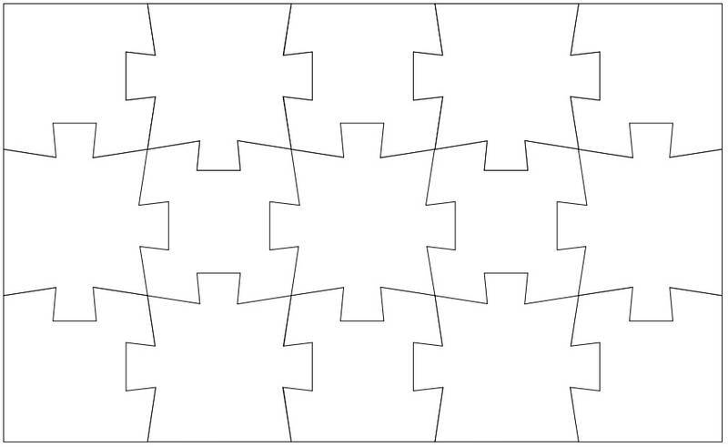 15 piece puzzle template