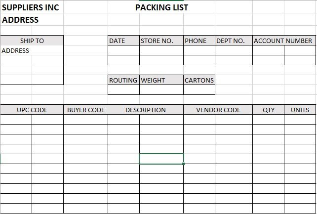 blank packing slip template