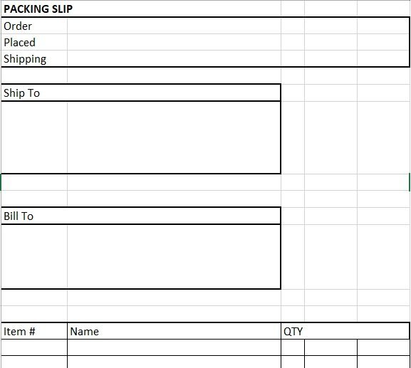 free packing slip template