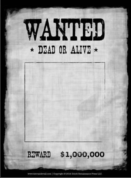 most wanted photo template