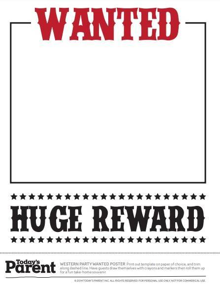 old west most wanted poster template