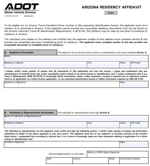 proof of residency letter sample