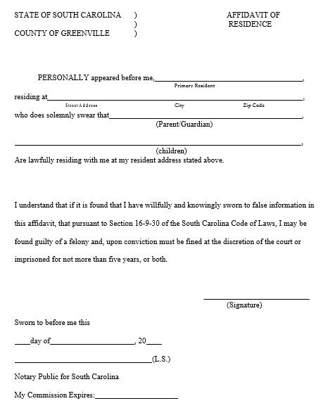 proof of residency letter template