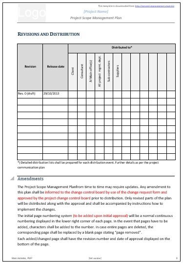 simple project scope statement template