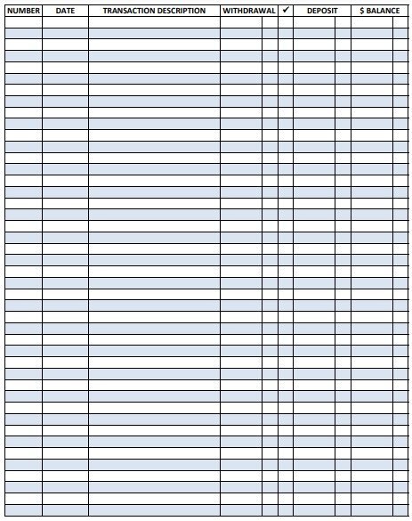 blank checkbook register template
