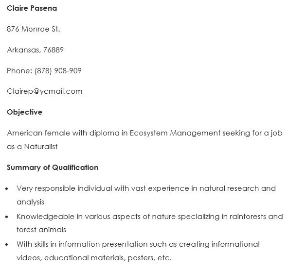free agriculture resume template 1