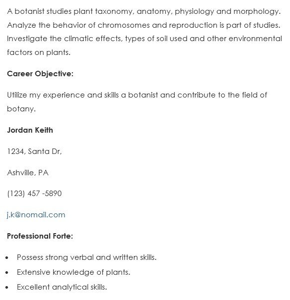 free agriculture resume template 7