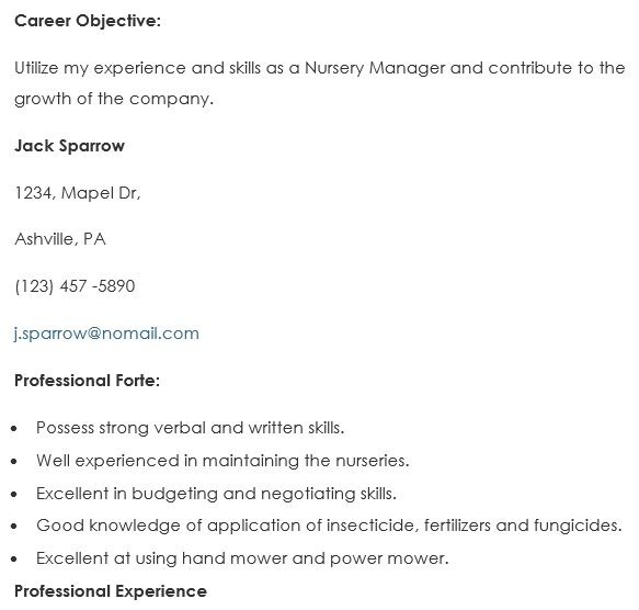 free agriculture resume template