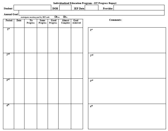 free progress notes template