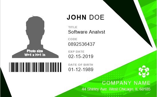 free student id card template 1