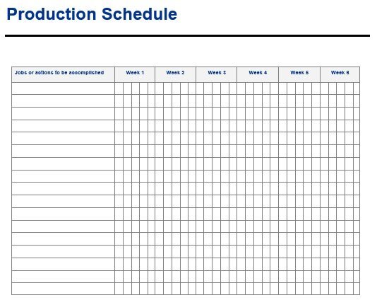 printable delivery schedule template