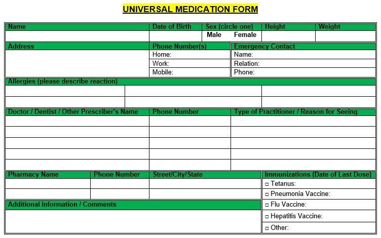 blank prescription pad template