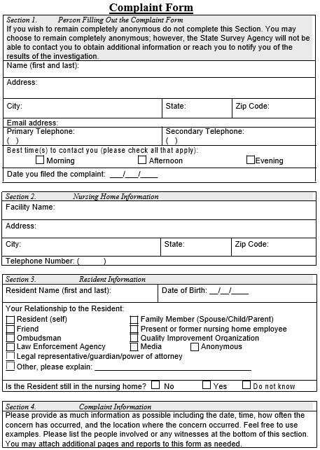 free employee complaint form 15