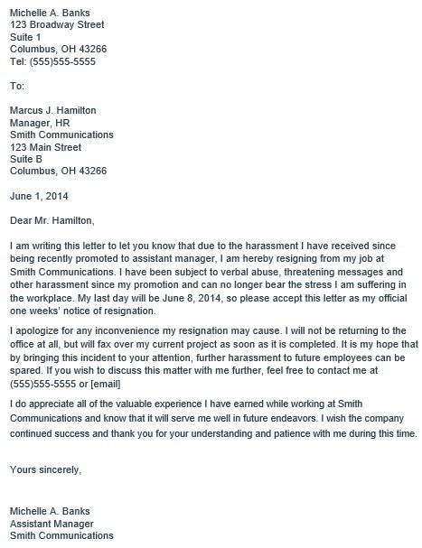 printable immediate resignation letter 5