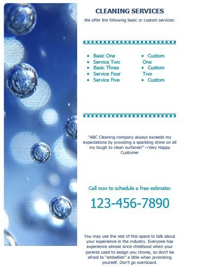 best house cleaning flyers