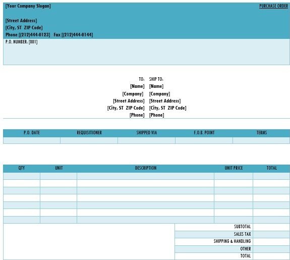 best purchase order template 1