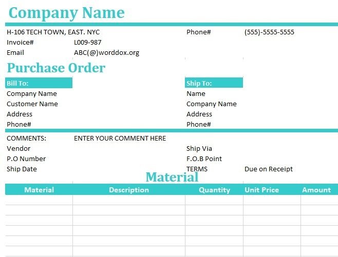 best purchase order template 2