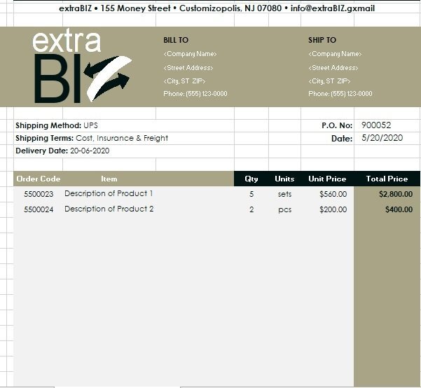 best purchase order template 6