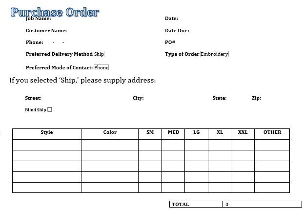 best purchase order template