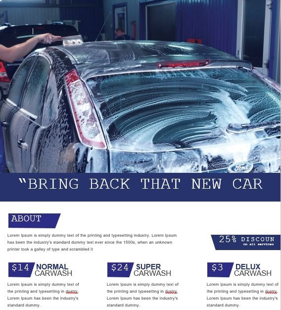 car wash flyer template