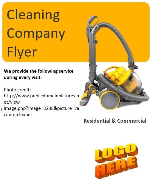 cleaning company flyer template