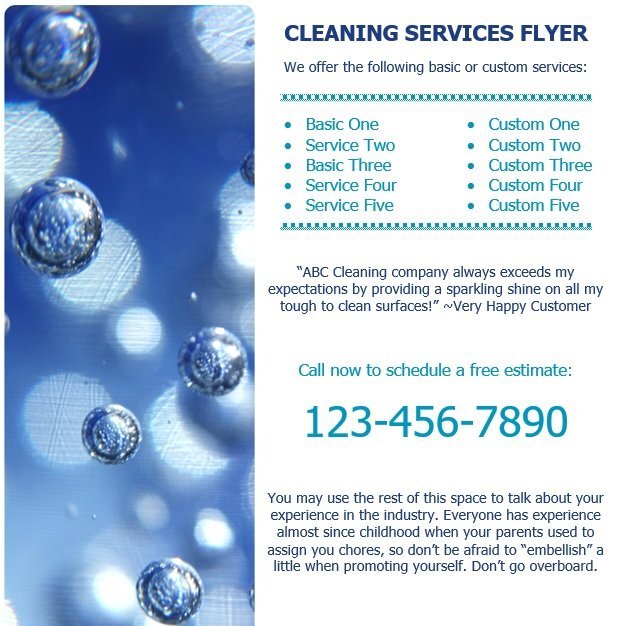 cleaning services flyers
