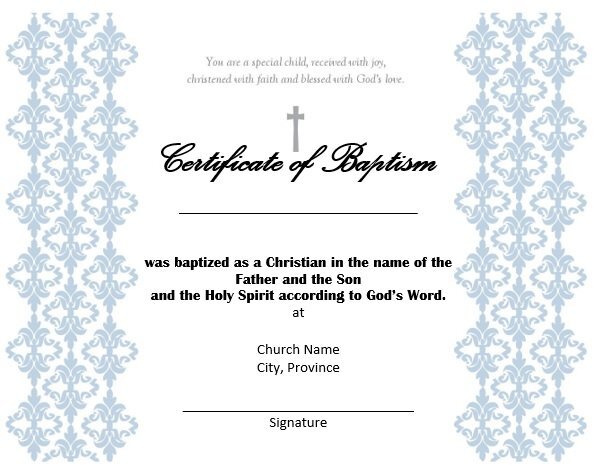 free baptism certificate template 11