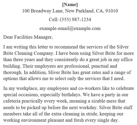 free business reference letter 6