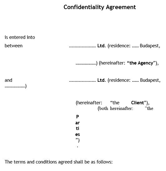 free confidentiality agreement template 5