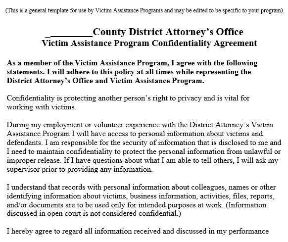 free confidentiality agreement template 6