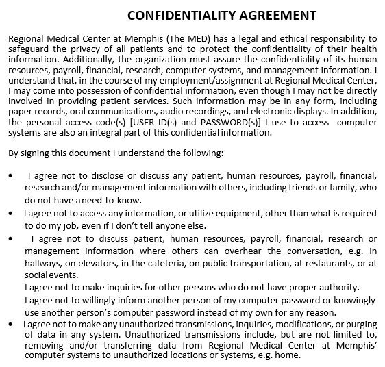 free confidentiality agreement template