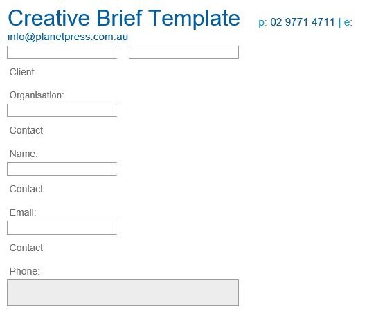 free creative brief template 7