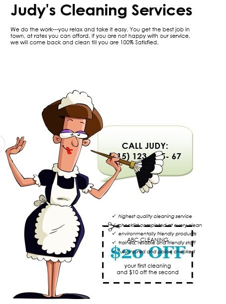 free house cleaning flyers 1