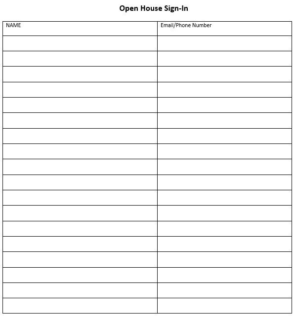 free open house sign in sheet 6