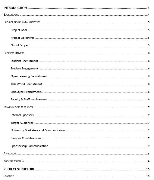 free project charter template 1