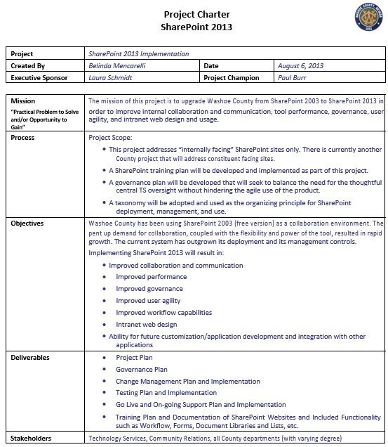 free project charter template 4