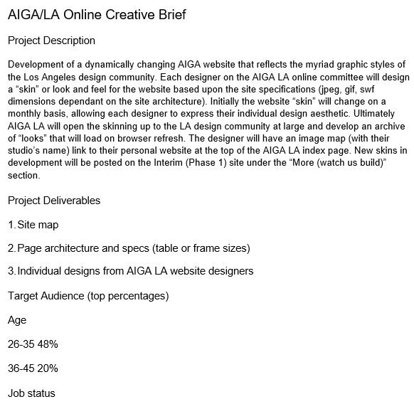 online creative brief template