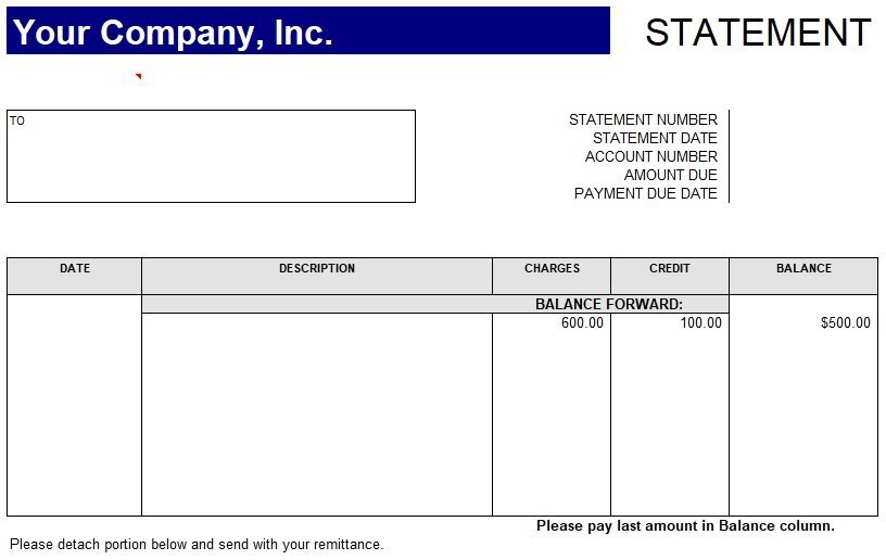 printable bank statement template 1