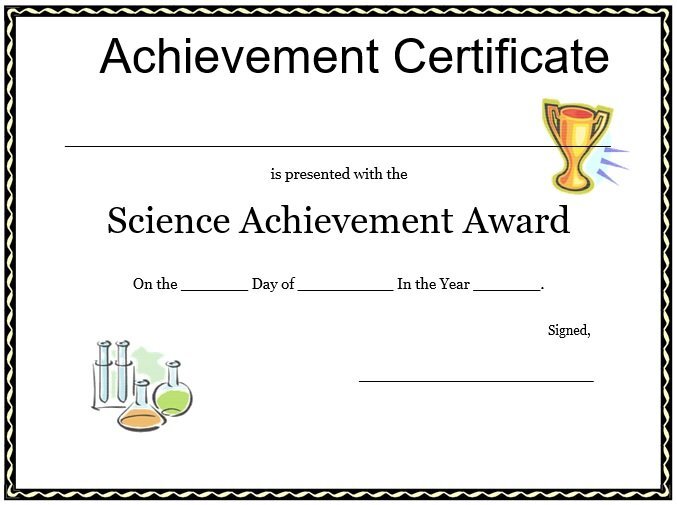 printable certificate of achievement template 12
