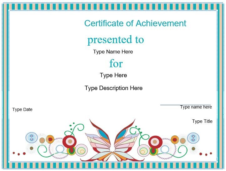 printable certificate of achievement template 7