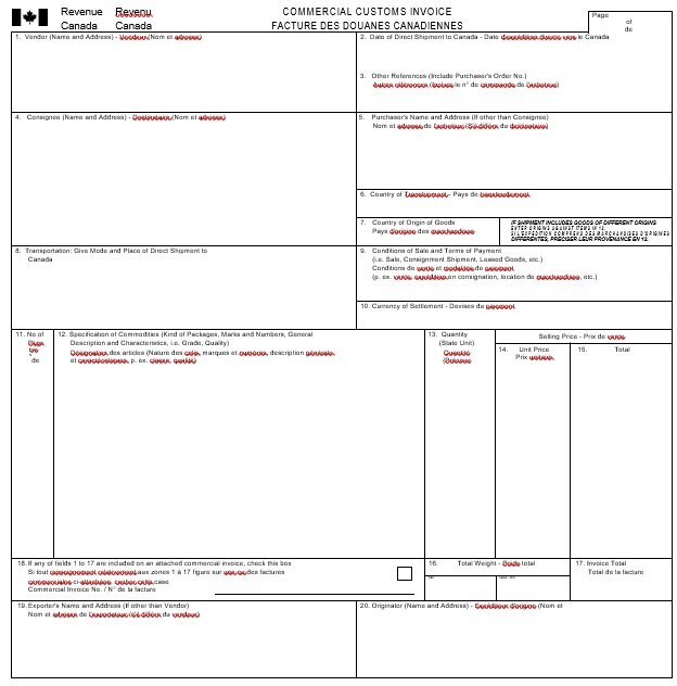 printable commercial invoice template 14