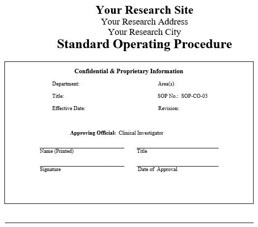 free sop template 2